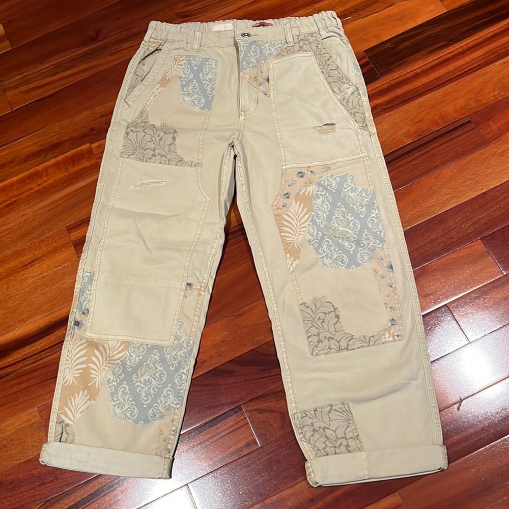 Anthropologie Pilcro boyfriend patch pants